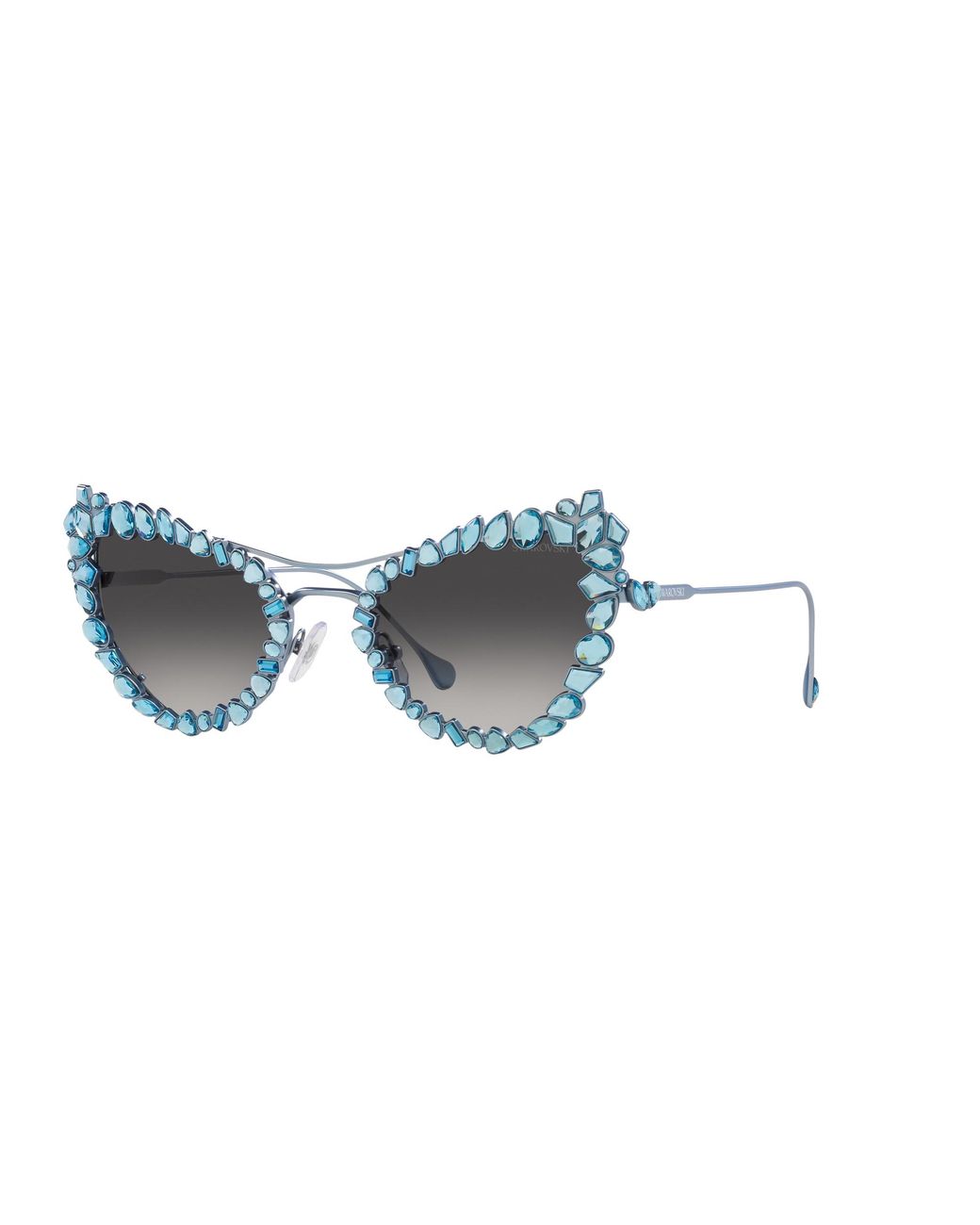 Swarovski Blue Sk7011 40198G Sunglasses Metal Geometric Normal Shaded