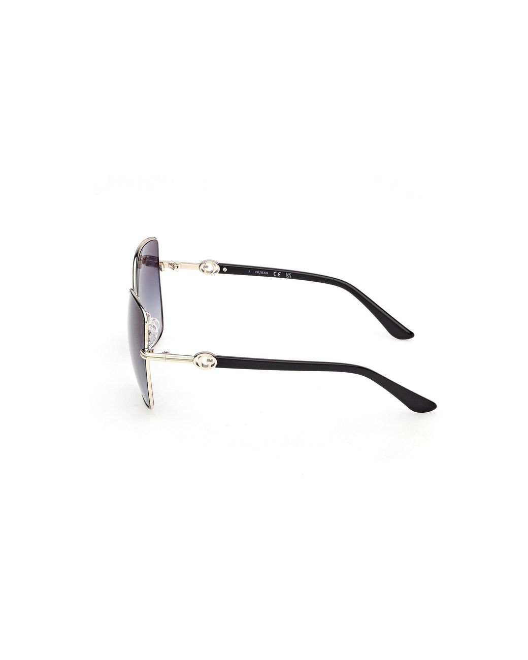 Guess Black Gu00259 01B Sunglasses Metal Smoke Butterfly Normal