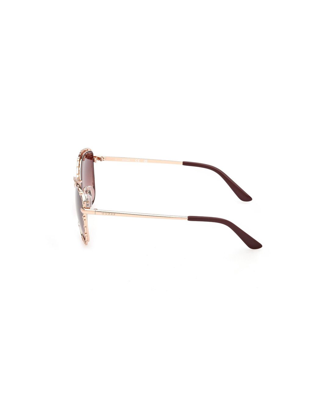 Guess Black Gu00297 28F Sunglasses Metal Round Normal