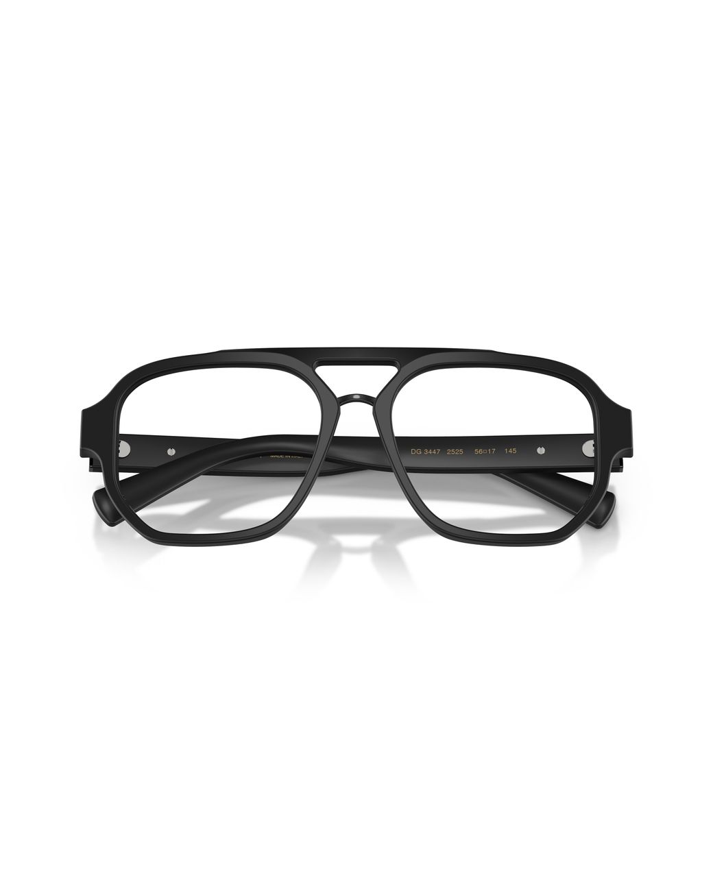 Dolce & Gabbana Black Dg3447 2525 Optical Frames Acetate Transparent Pilot Normal for men