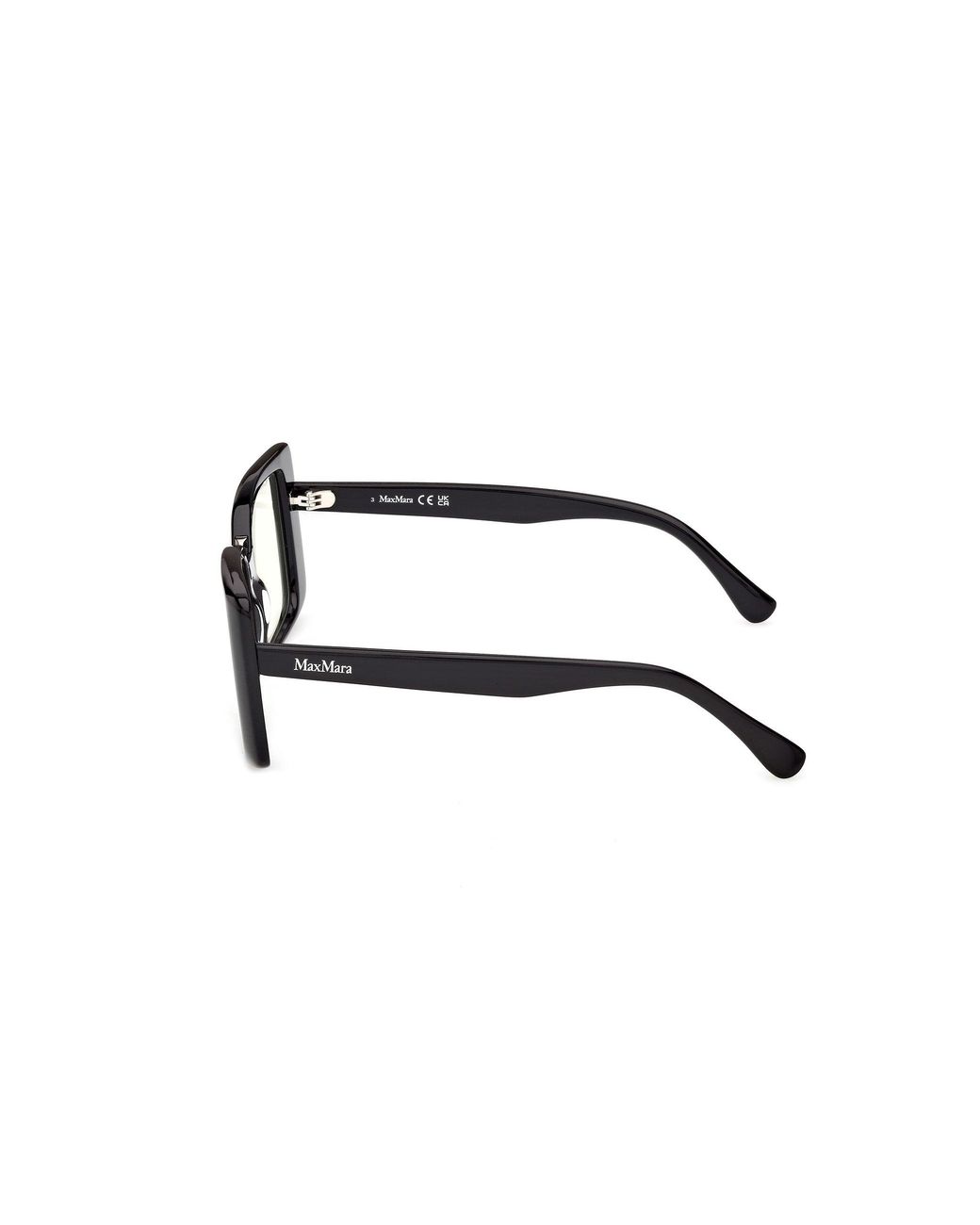 Max Mara Black Mm5231-B 001 Optical Frames Acetate Squared Normal