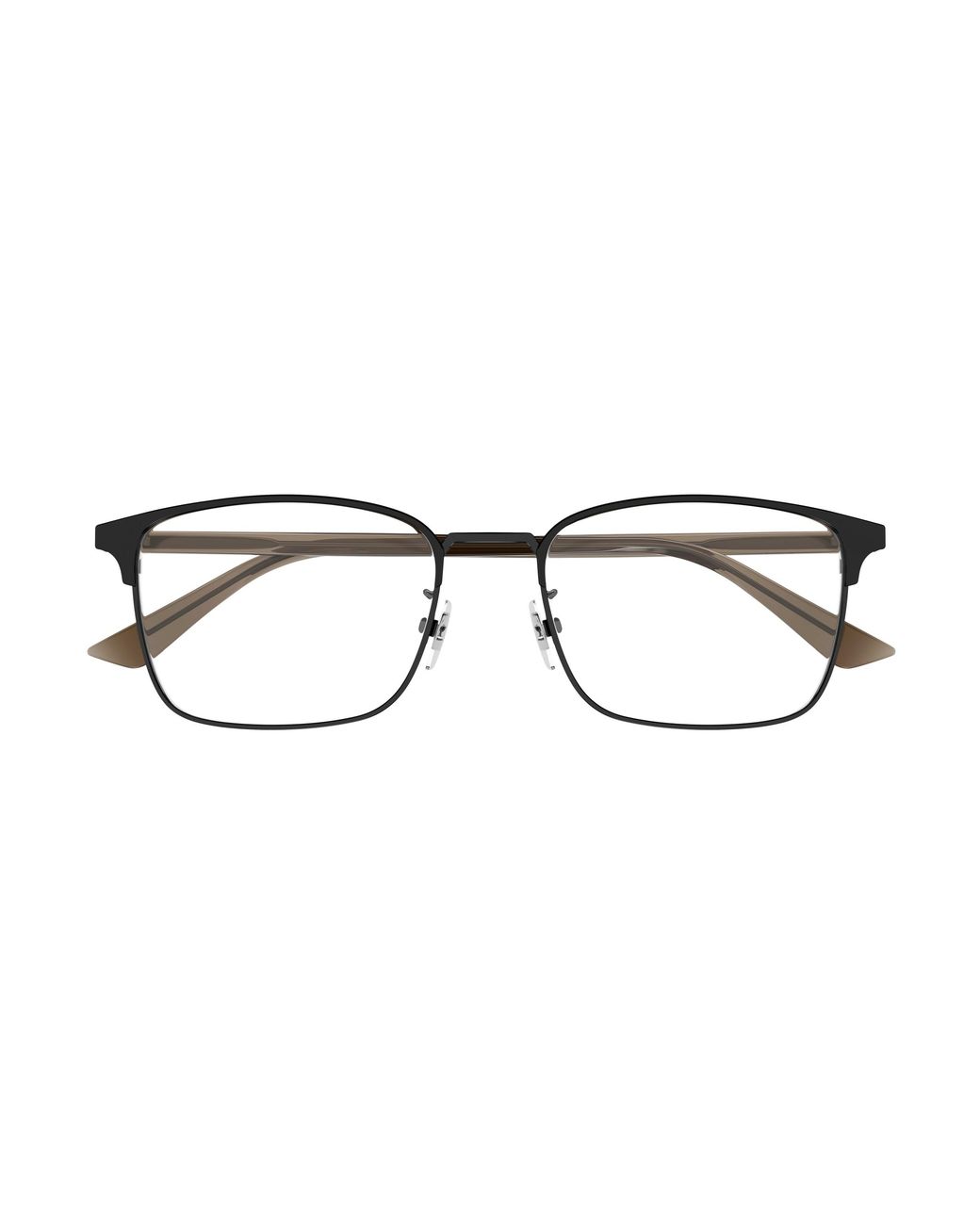 Gucci Black Gg1124Oa 003 Optical Frames Metal Squared for men