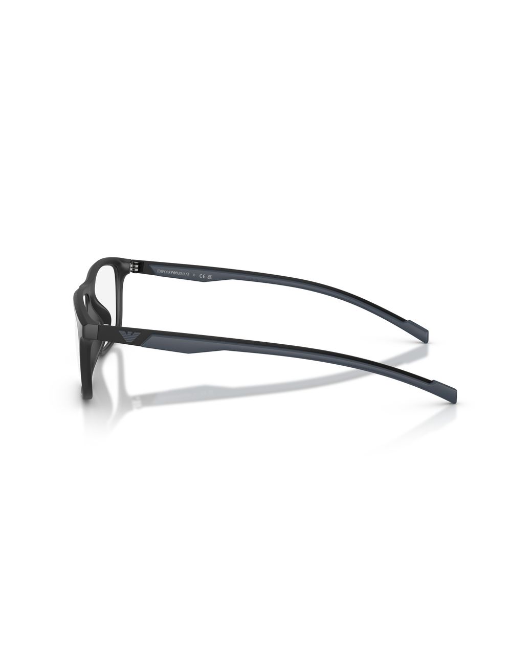 Emporio Armani Black Ea3286U 5001 Optical Frames Injected Transparent Squared Normal for men