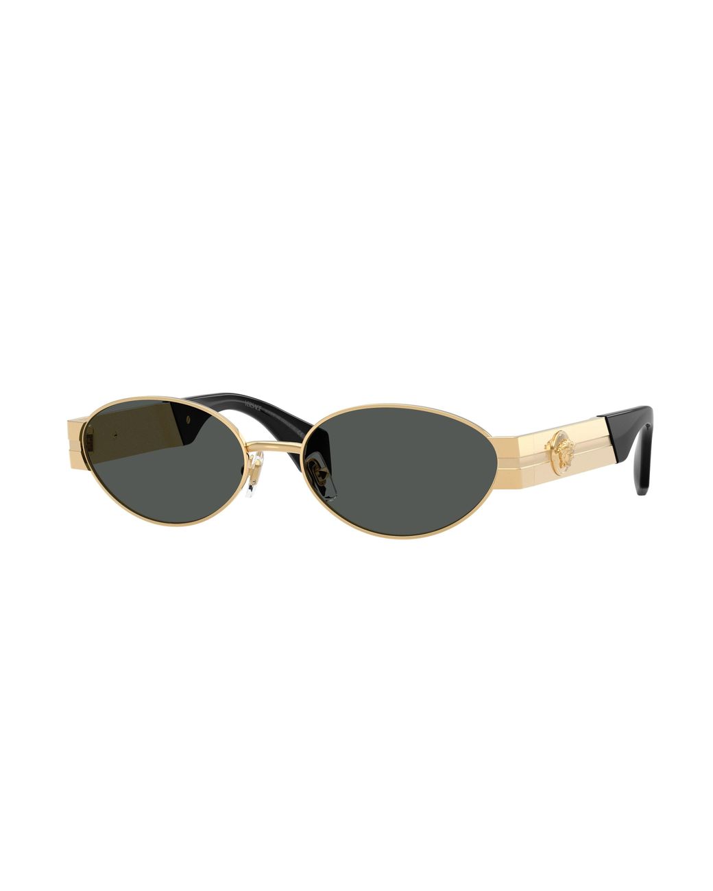 Versace Black Ve2301 152387 Sunglasses Metal Round Normal for men