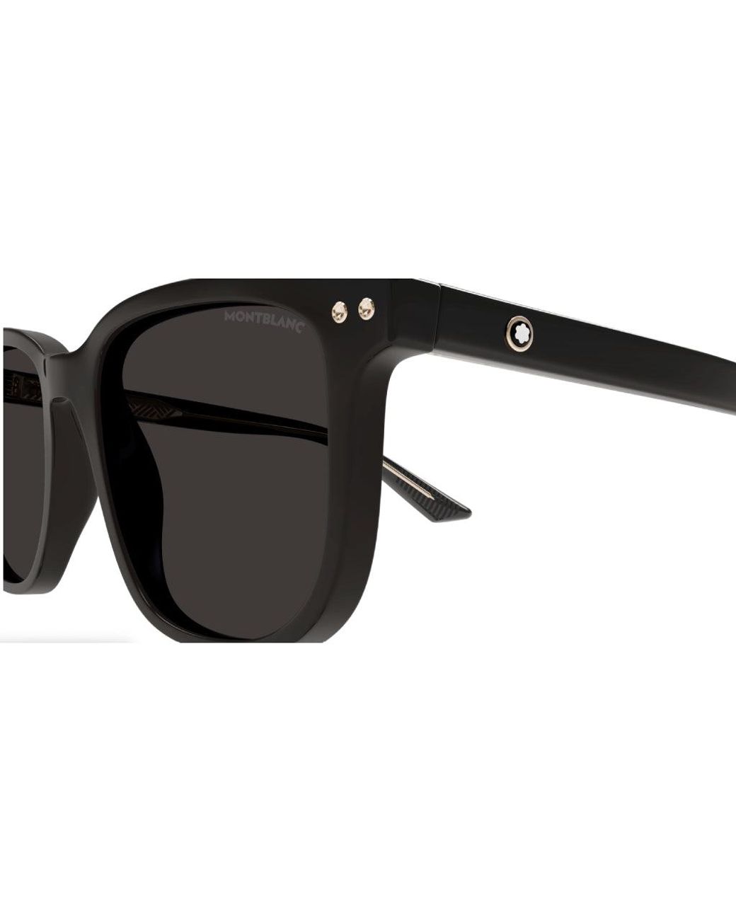 Montblanc Black Mb0258Sa 001 Sunglasses Acetate Squared for men