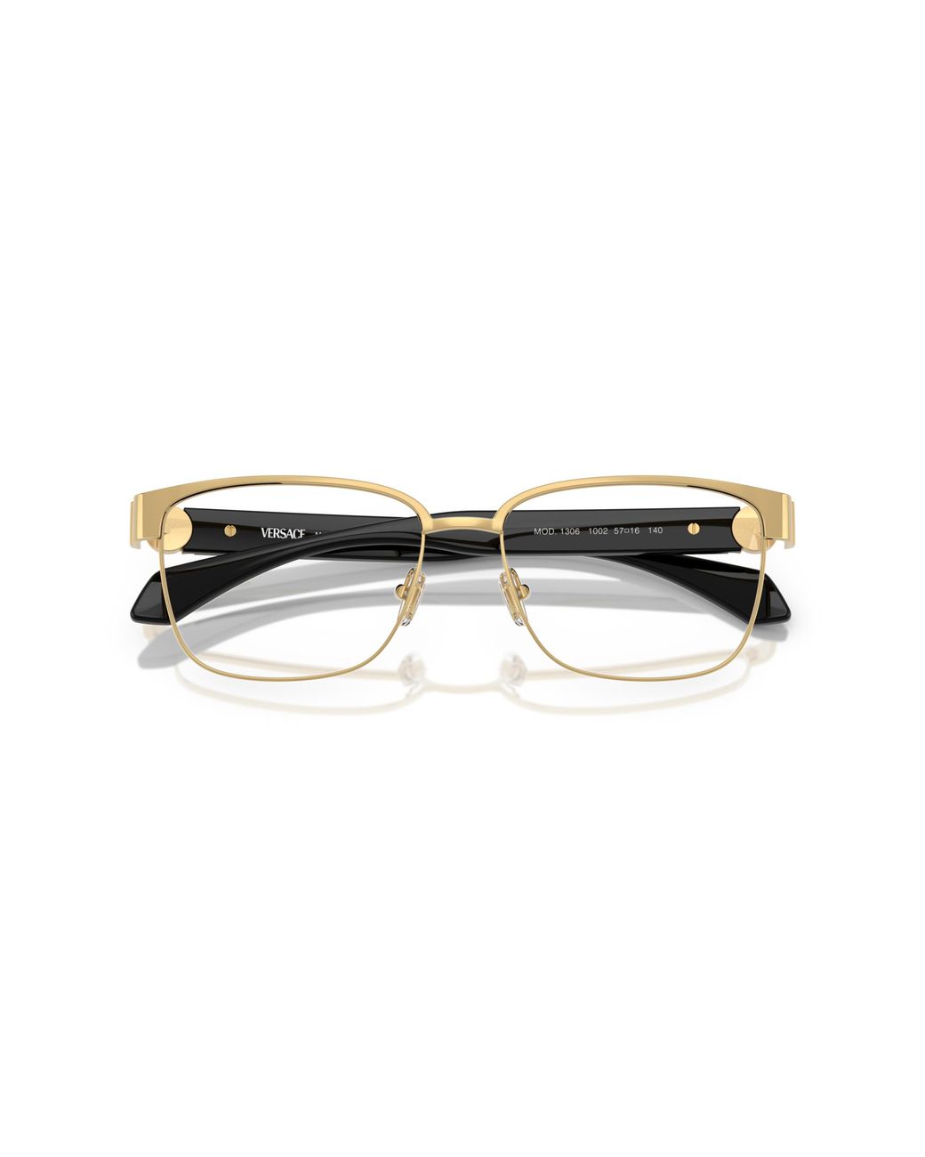 Versace Black Ve1306 1002 Optical Frames Metal Pillow Normal for men