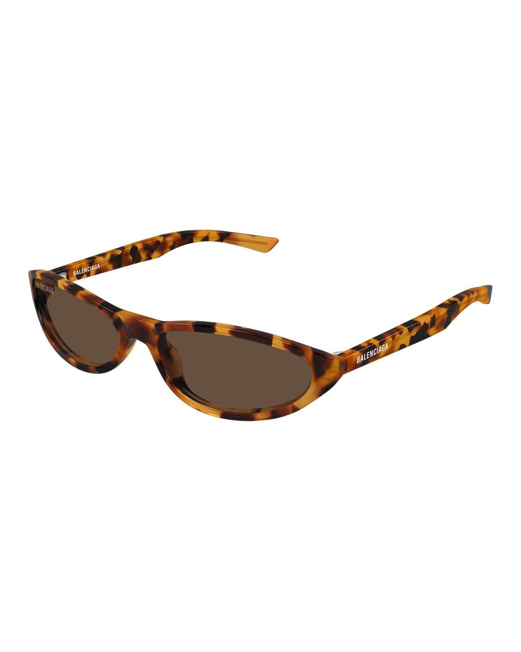 Balenciaga Black Bb0007S 018 Occhiali Da Sole Acetato Marrone Rotonda