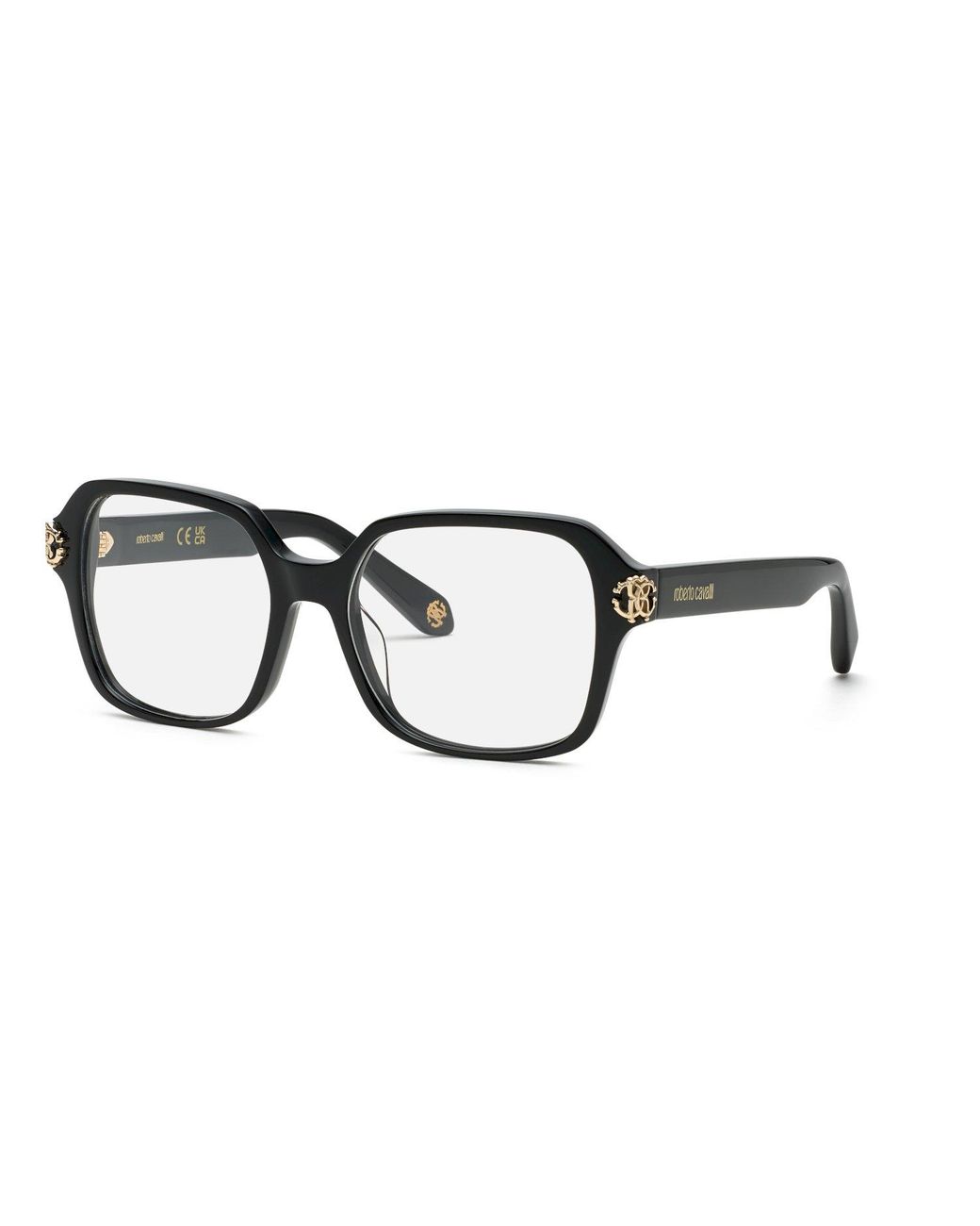 Roberto Cavalli Black Vrc074M 700 Optical Frames Acetate Squared