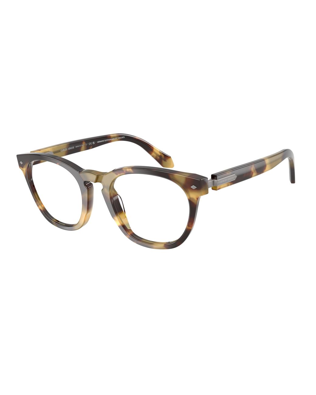 Giorgio Armani Black Ar7284 6301 Optical Frames Acetate Round Normal for men