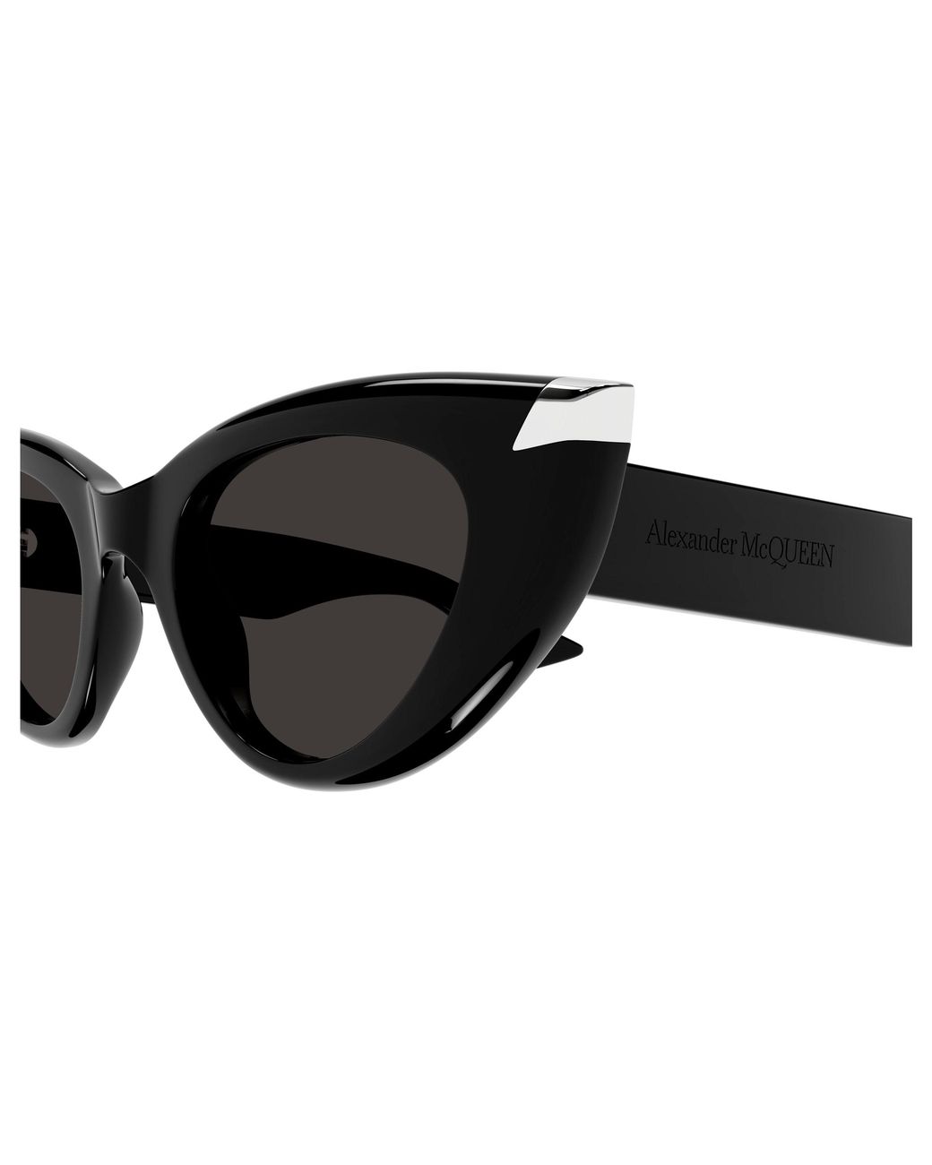 McQueen Black Am0442S 001 Sunglasses Acetate Cat Eye