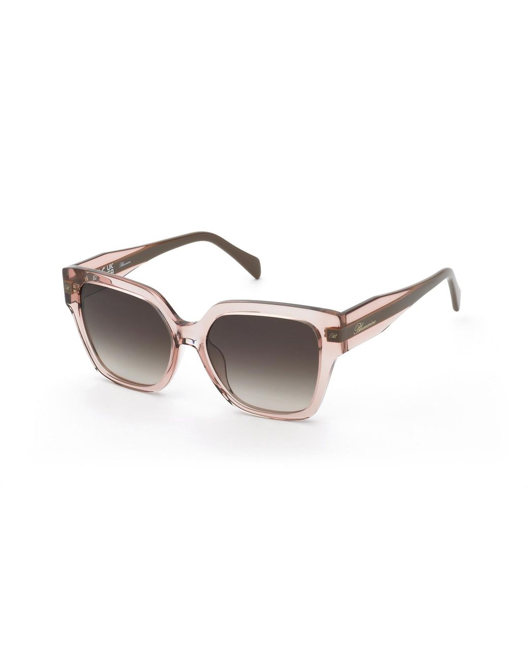 Blumarine Black Sbm905 776 Sunglasses Acetate Squared Normal Nuanced