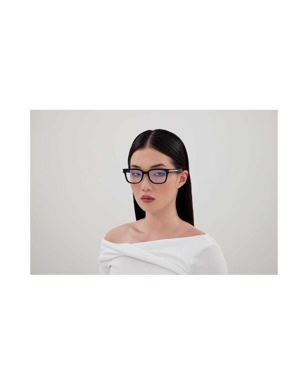 Saint Laurent Black Sl 723/J 004 Optical Frames Acetate Transparent Squared