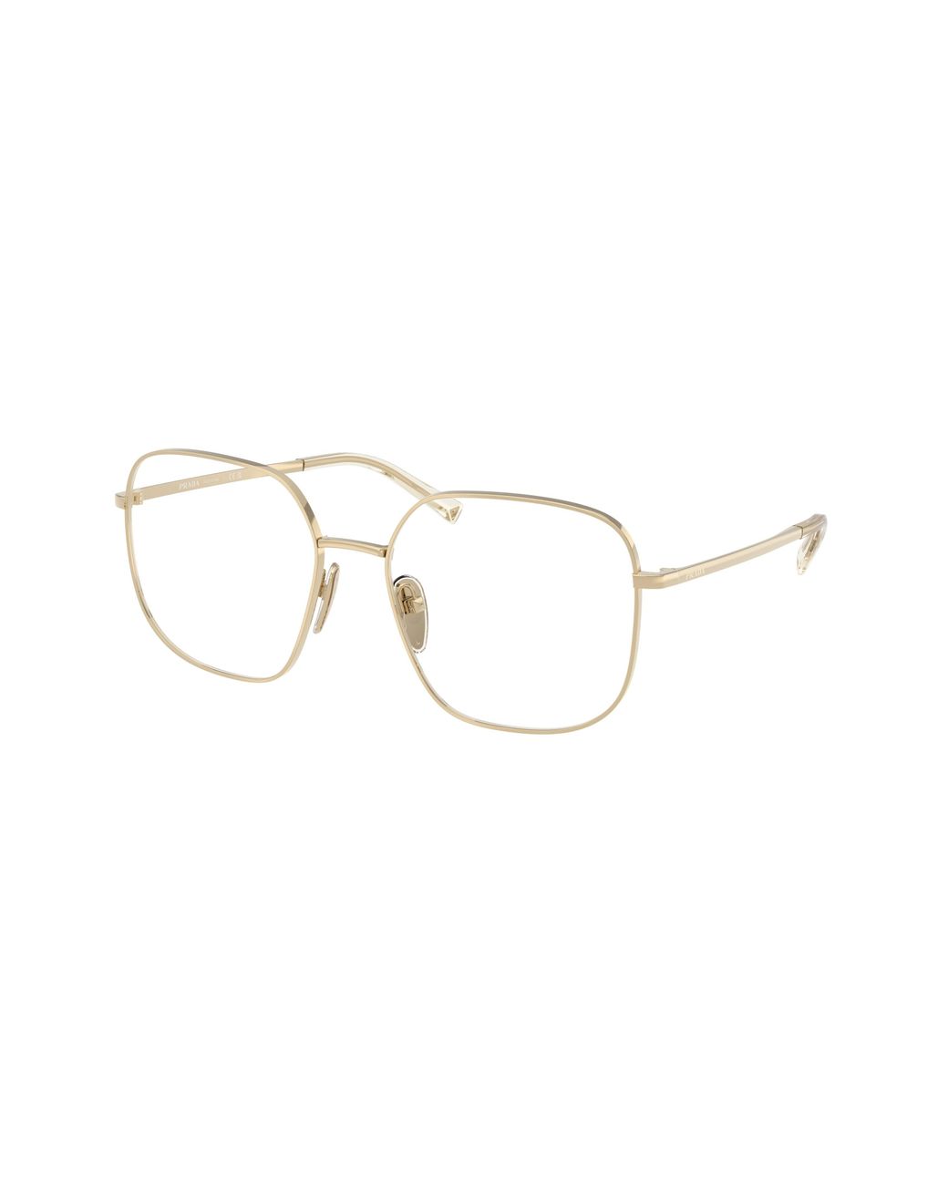 Prada Black Pr A59V Zvn1O1 Optical Frames Steel Squared Normal