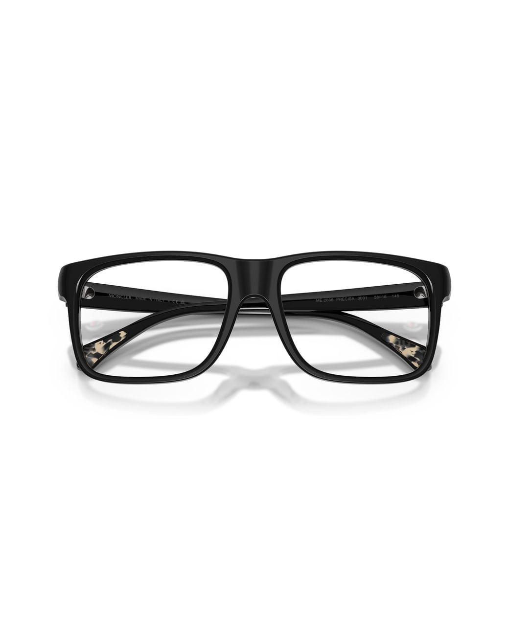 Moncler Black Me2036 Precisa 3001 Optical Frames Acetate Transparent Squared Normal