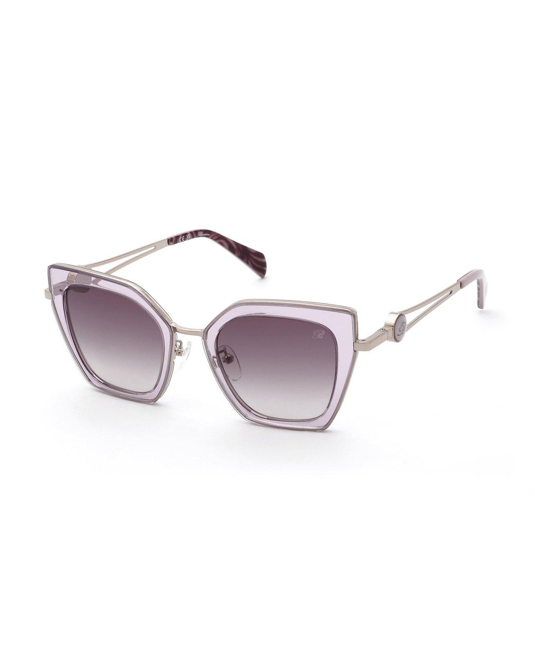 Blumarine Black Sbm244 0A39 Sunglasses Metal Geometric Normal Nuanced