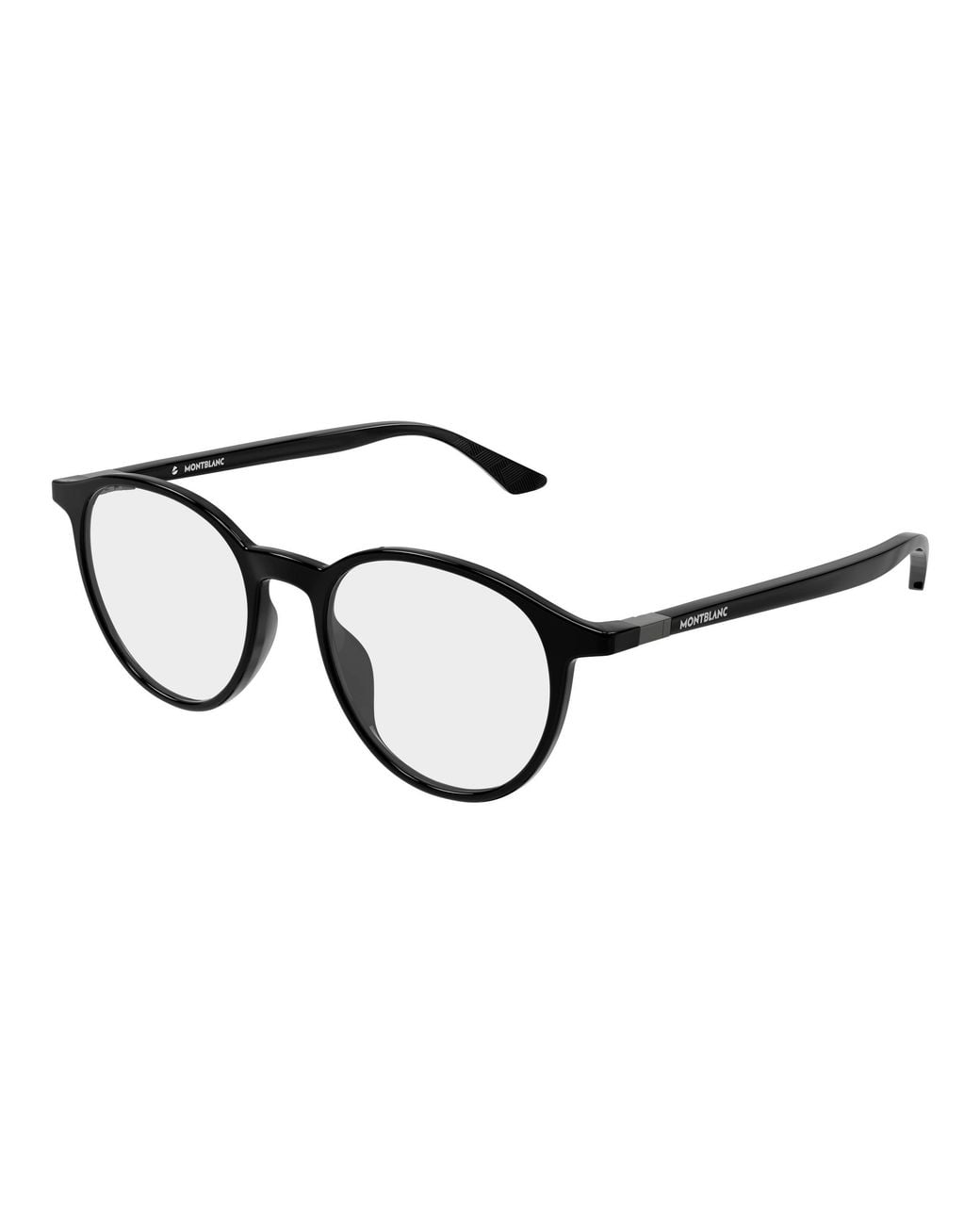 Montblanc Black Mb0512O 001 Optical Frames Acetate Transparent Round for men