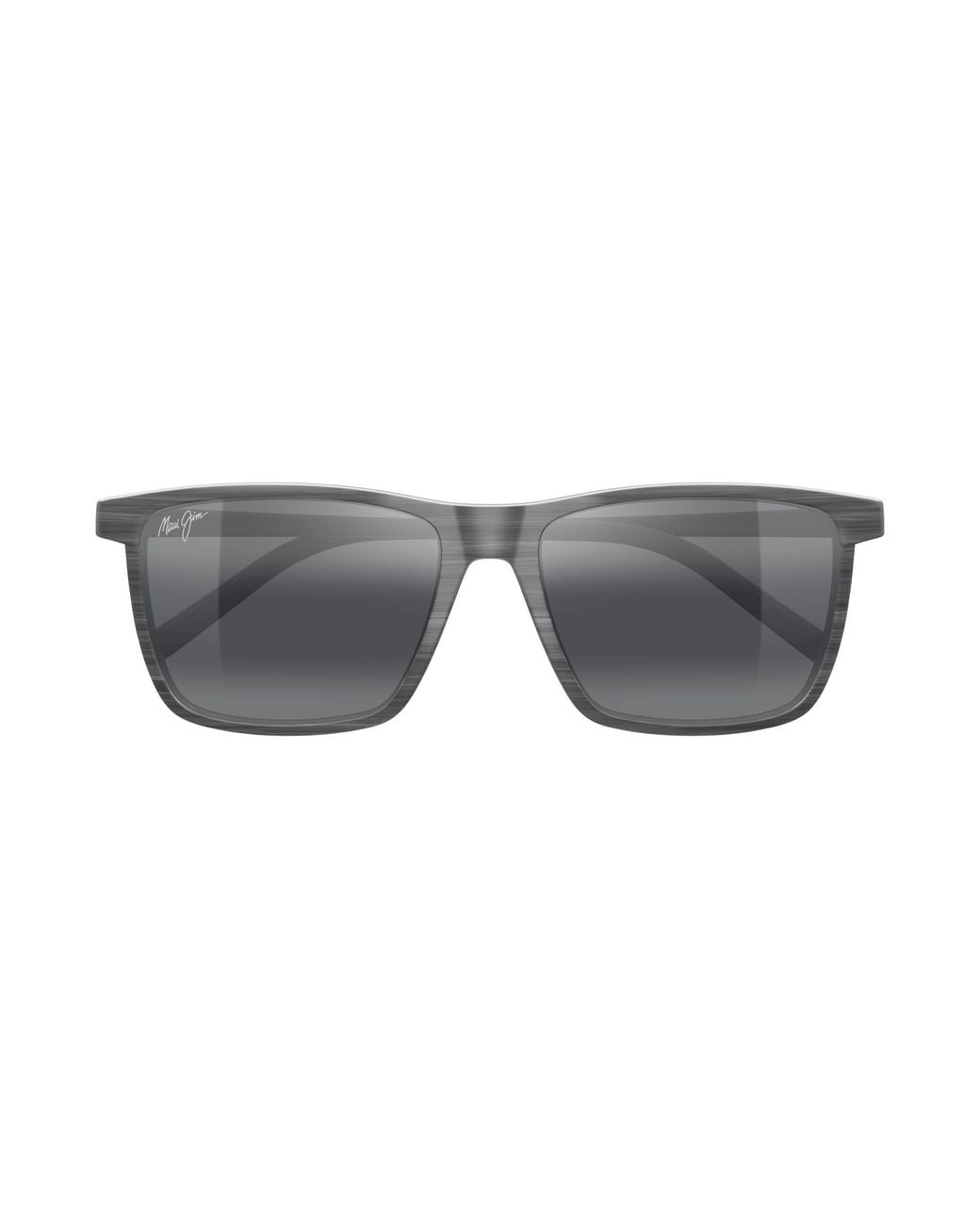Maui Jim Black Mj0875S 001 Occhiali Da Sole Iniettato Grigio Squadrata