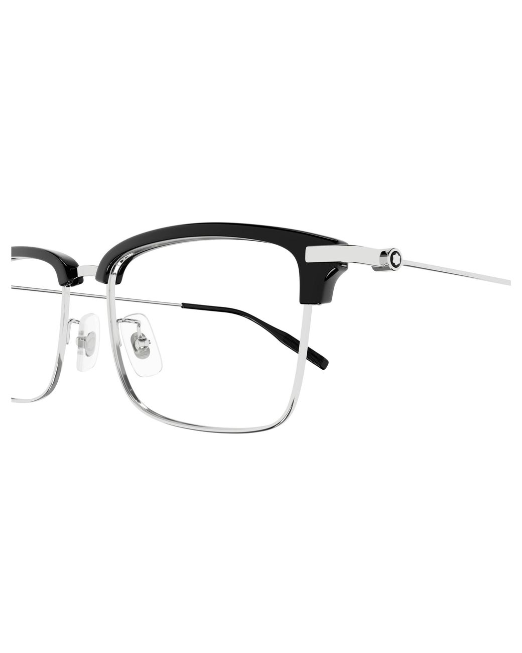 Montblanc Black Mb0318Oa 002 Optical Frames Acetate Transparent Round for men
