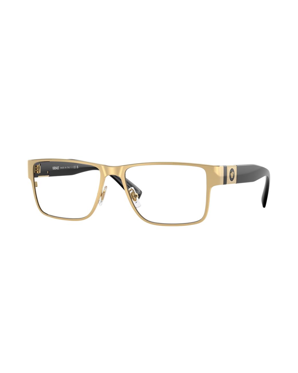 Versace Black Ve1274 1002 Optical Frames Metal Squared Normal for men