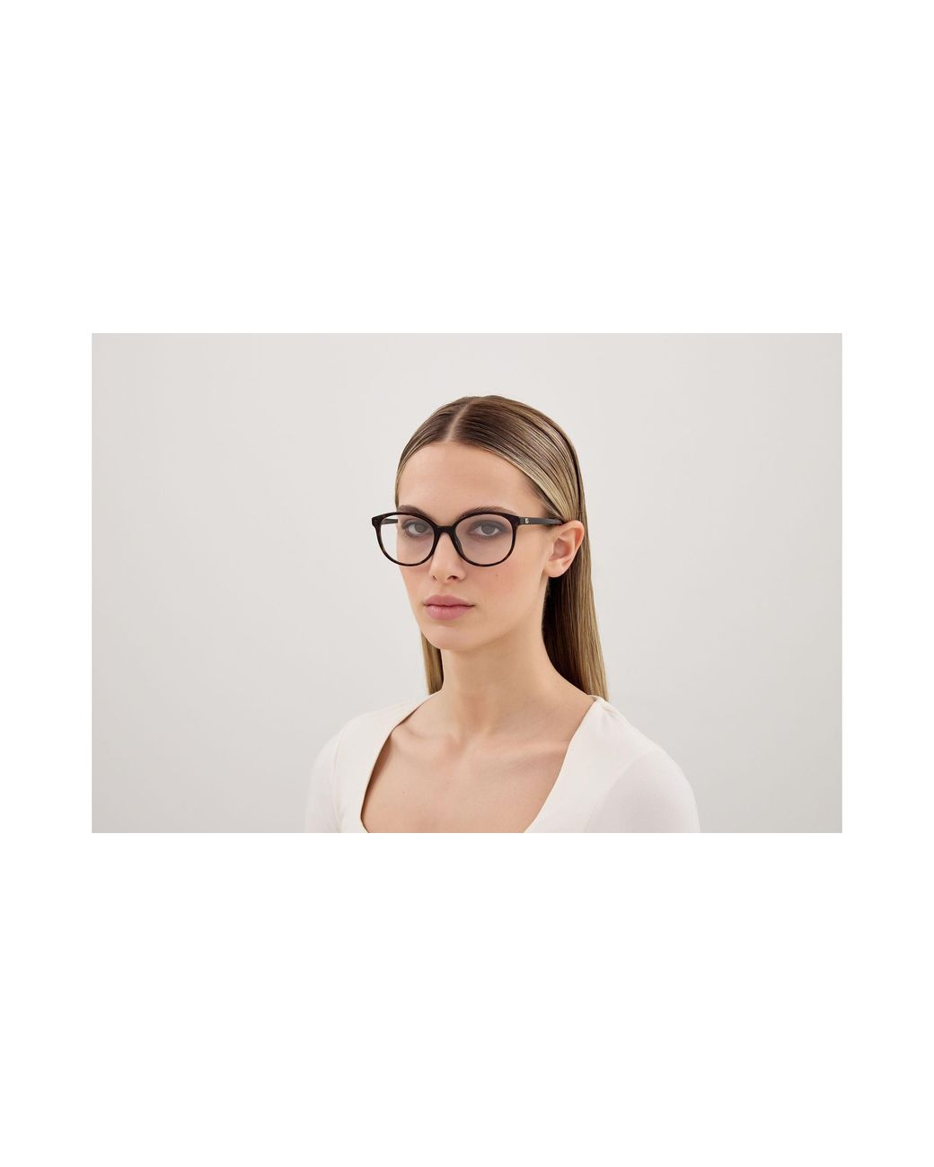 Gucci Black Gg1996O 002 Optical Frames Acetate Transparent Round
