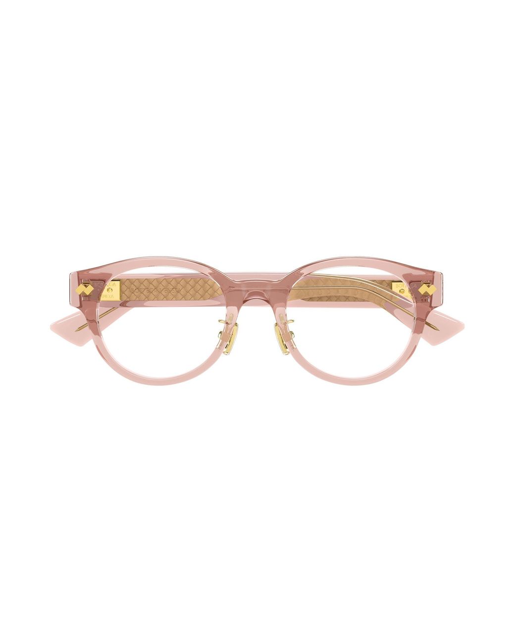Bottega Veneta Black Bv1405Oa 004 Optical Frames Acetate Transparent Round for men