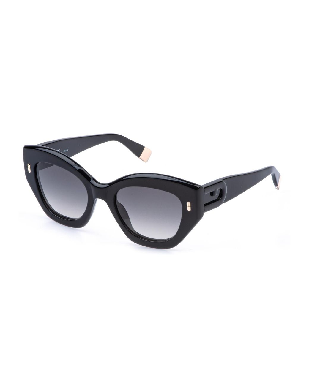 Furla Black Sfu985 700 Sunglasses Acetate Smoke Butterfly Normal Nuanced