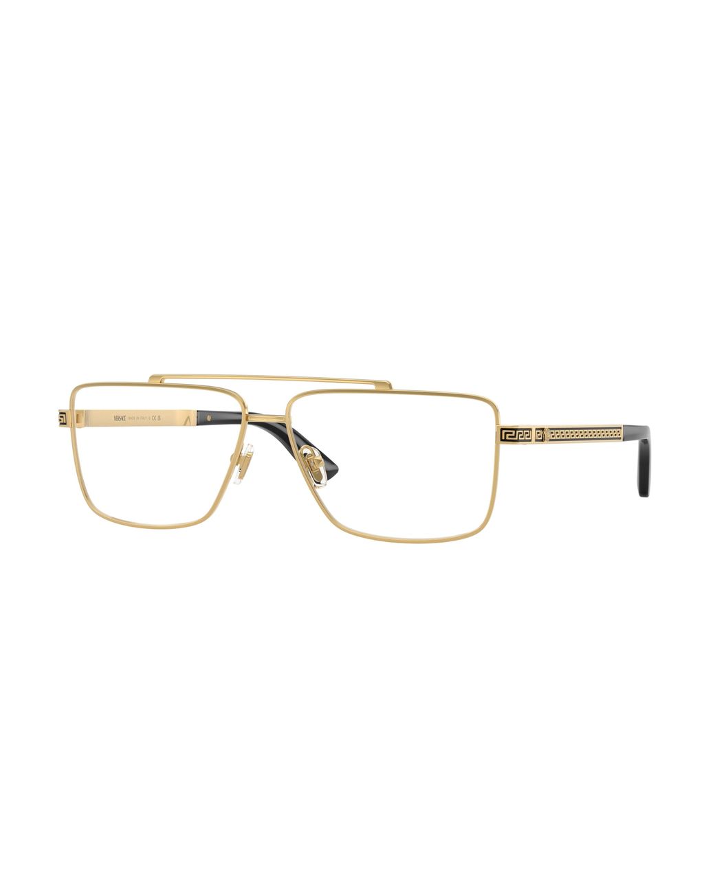 Versace Black Ve1315 1436 Optical Frames Metal Transparent Squared Normal for men
