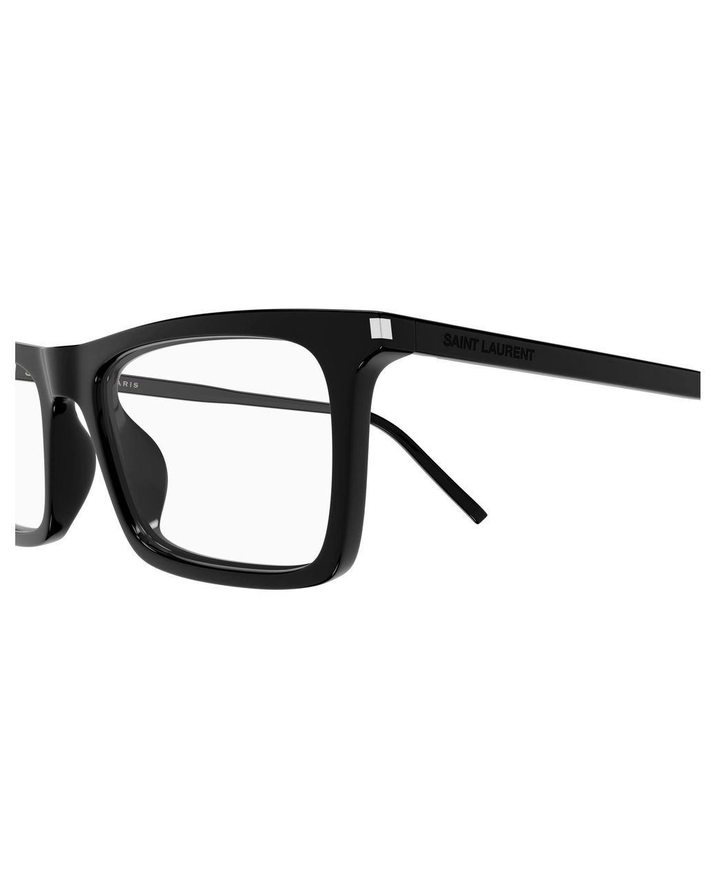Saint Laurent Black Sl 890 Betty Thin Opt 001 Optical Frames Acetate Transparent Squared Antiriflesso