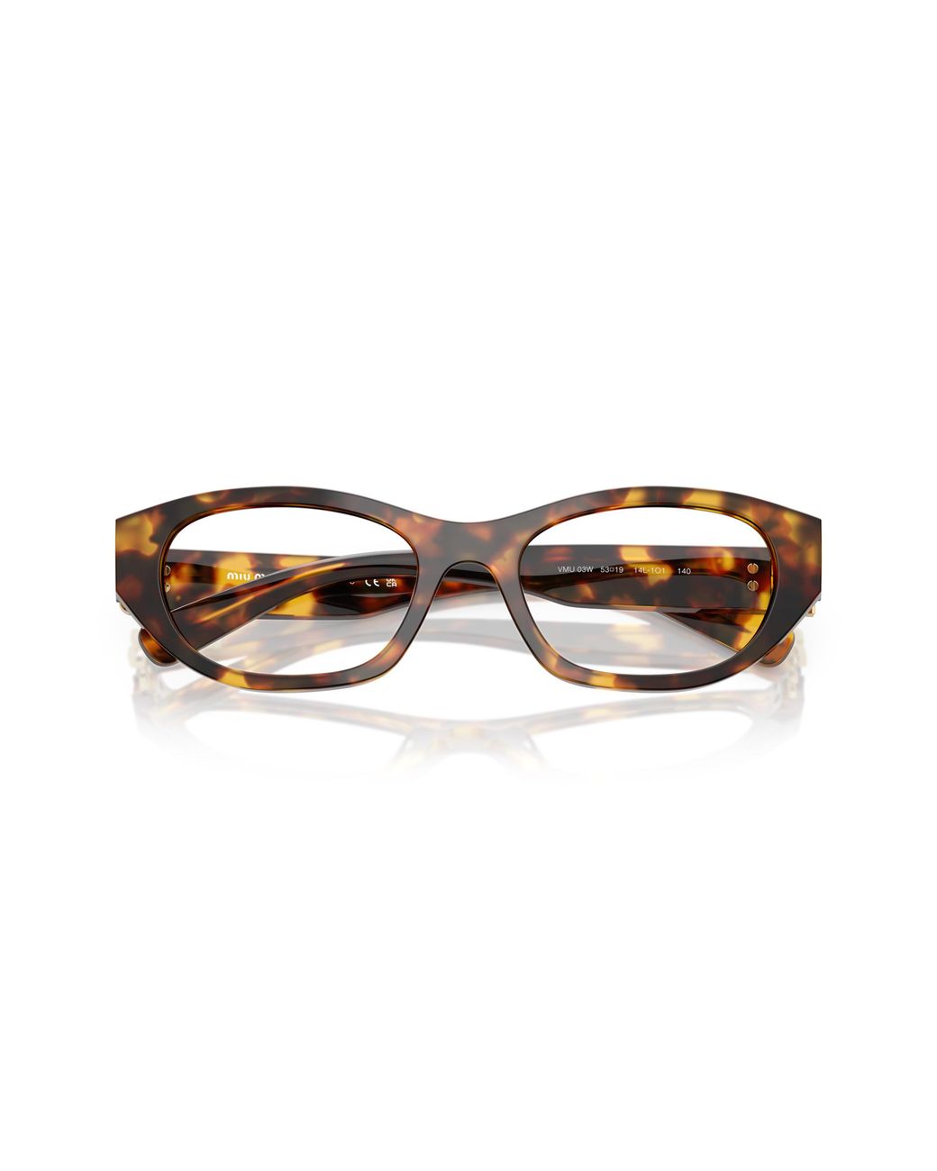 Miu Miu Black Mu 03Wv 14L1O1 Optical Frames Acetate Geometric Normal