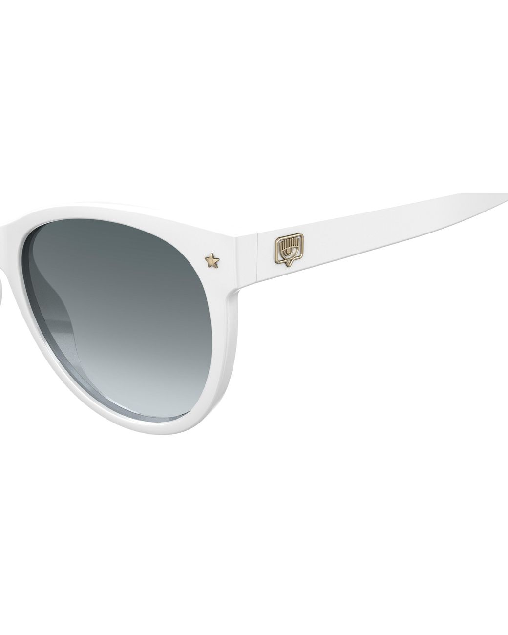 Chiara Ferragni Black Cf 1007/S Vk6/9O Outlet Sunglasses Plastic Cat Eye Shaded