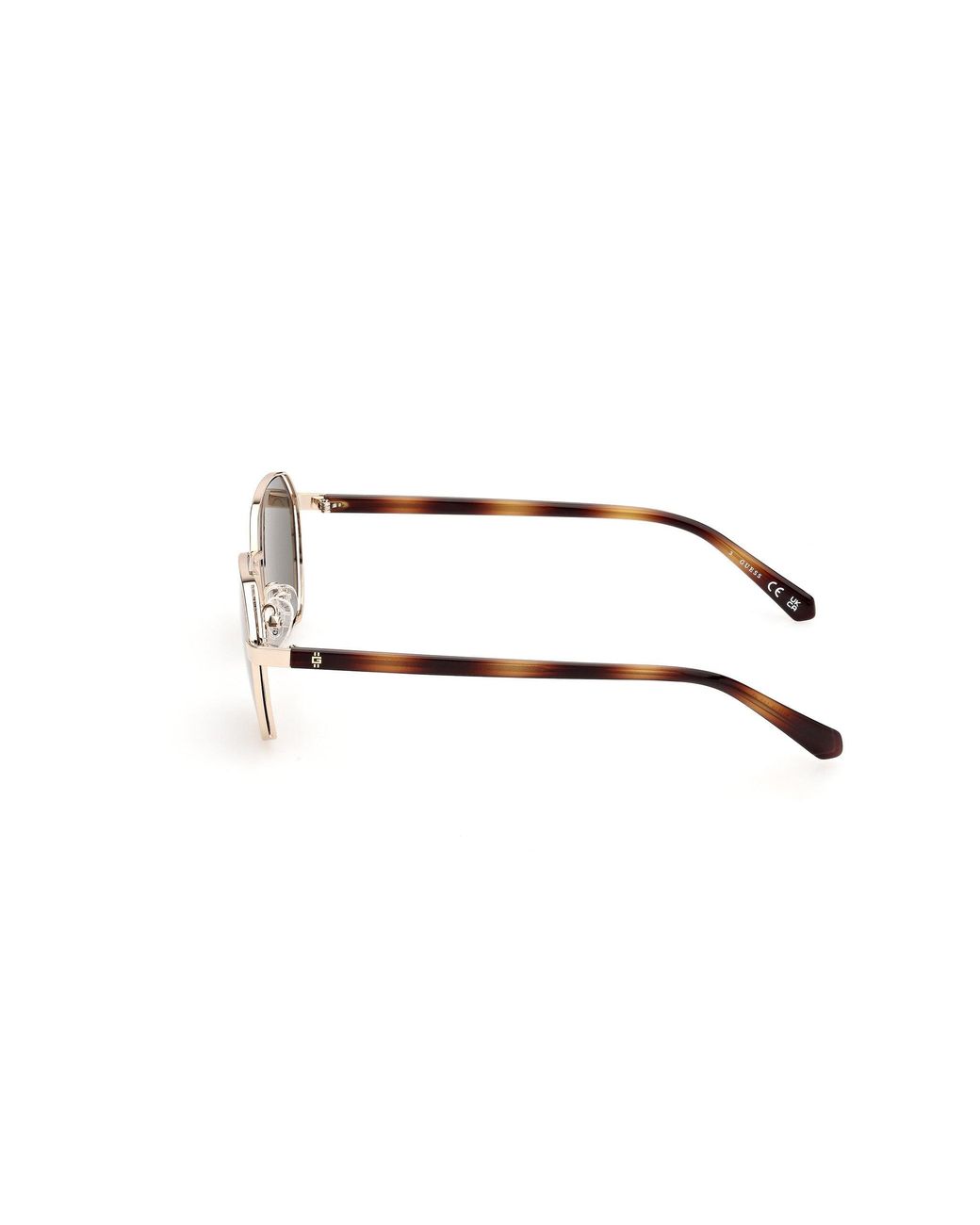 Guess Black Gu00116 32N Sunglasses Metal Round Normal for men