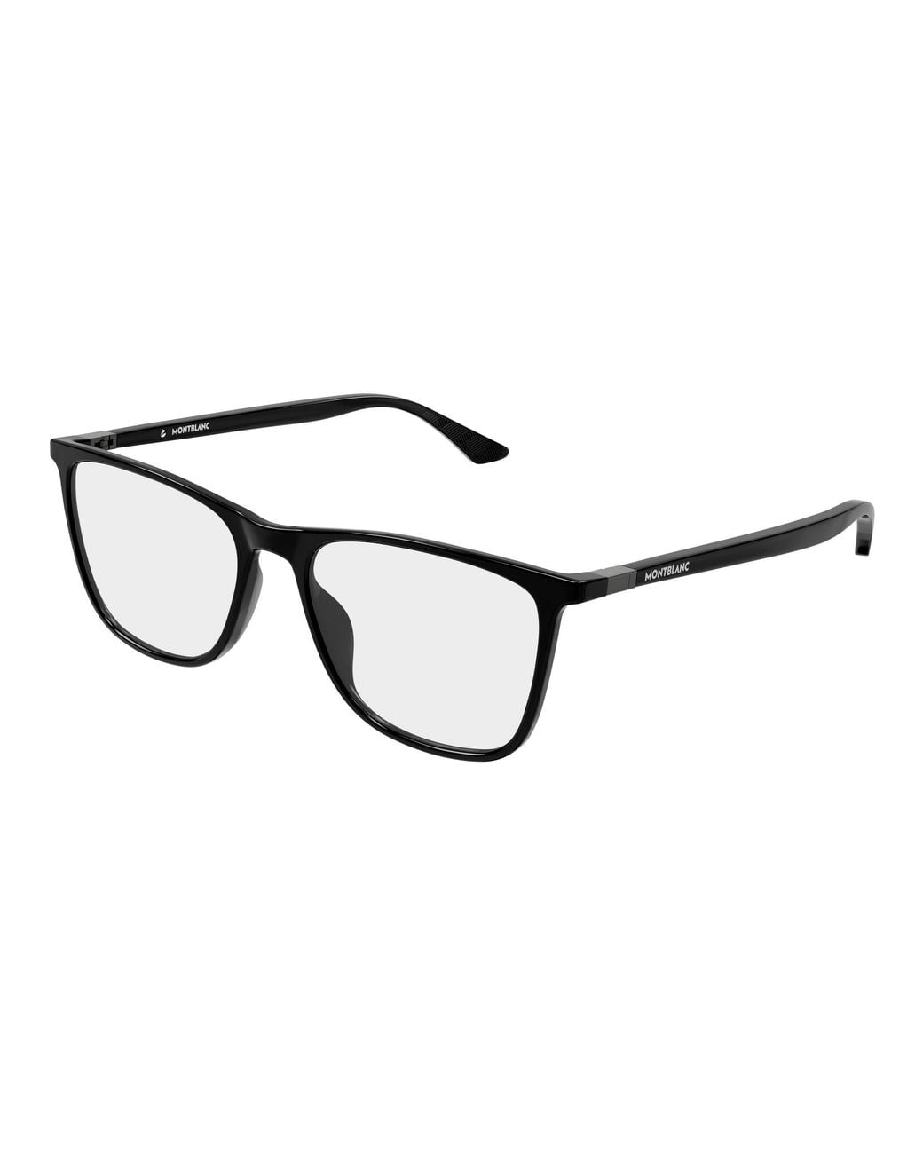 Montblanc Black Mb0510O 004 Optical Frames Acetate Transparent Squared for men
