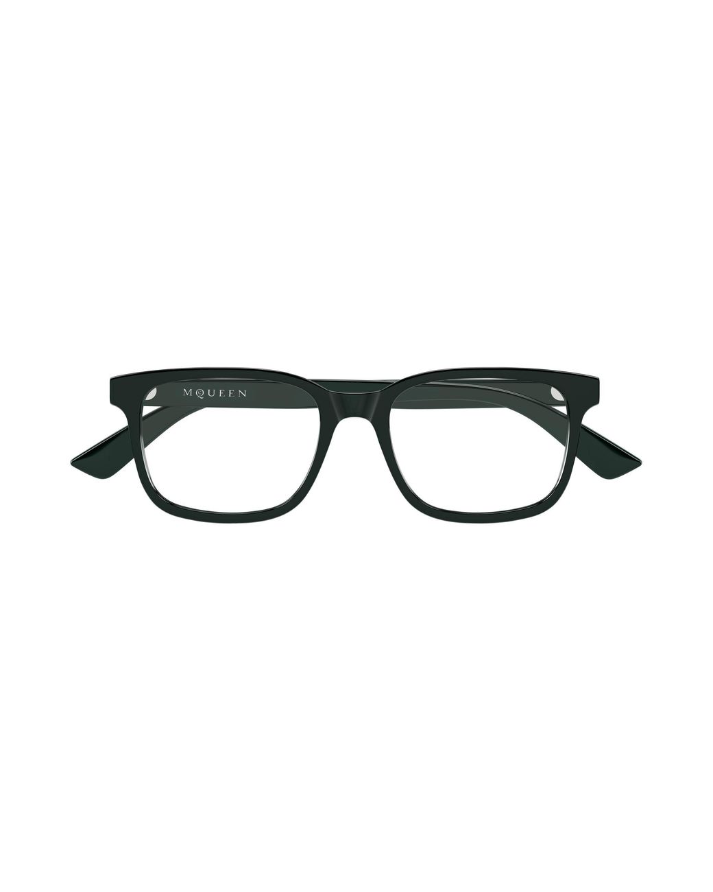 McQueen Black Am0541O 009 Optical Frames Acetate Transparent Squared for men