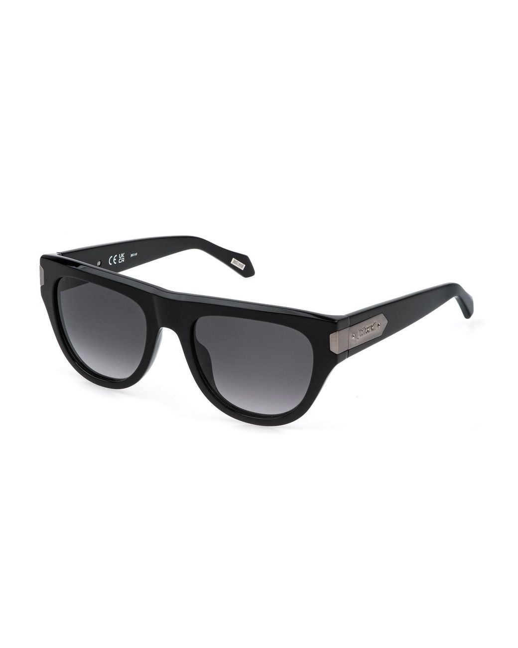 Just Cavalli Black Sjc178 700 Sunglasses Acetate Smoke Cat Eye Normal Nuanced