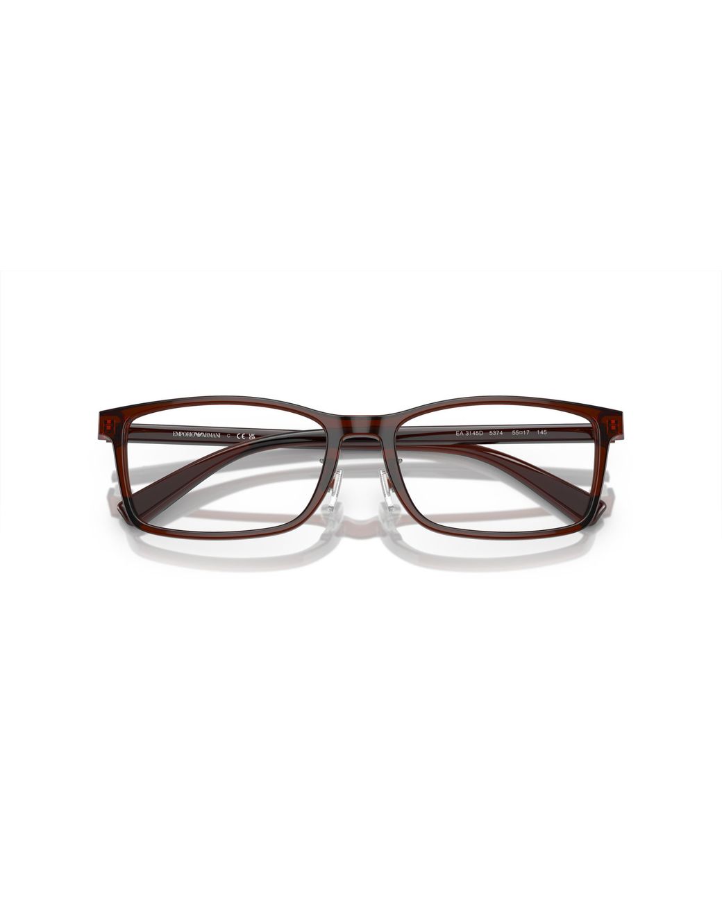 Emporio Armani Black Ea3145D 5374 Optical Frames Acetate Transparent Pillow Normal for men