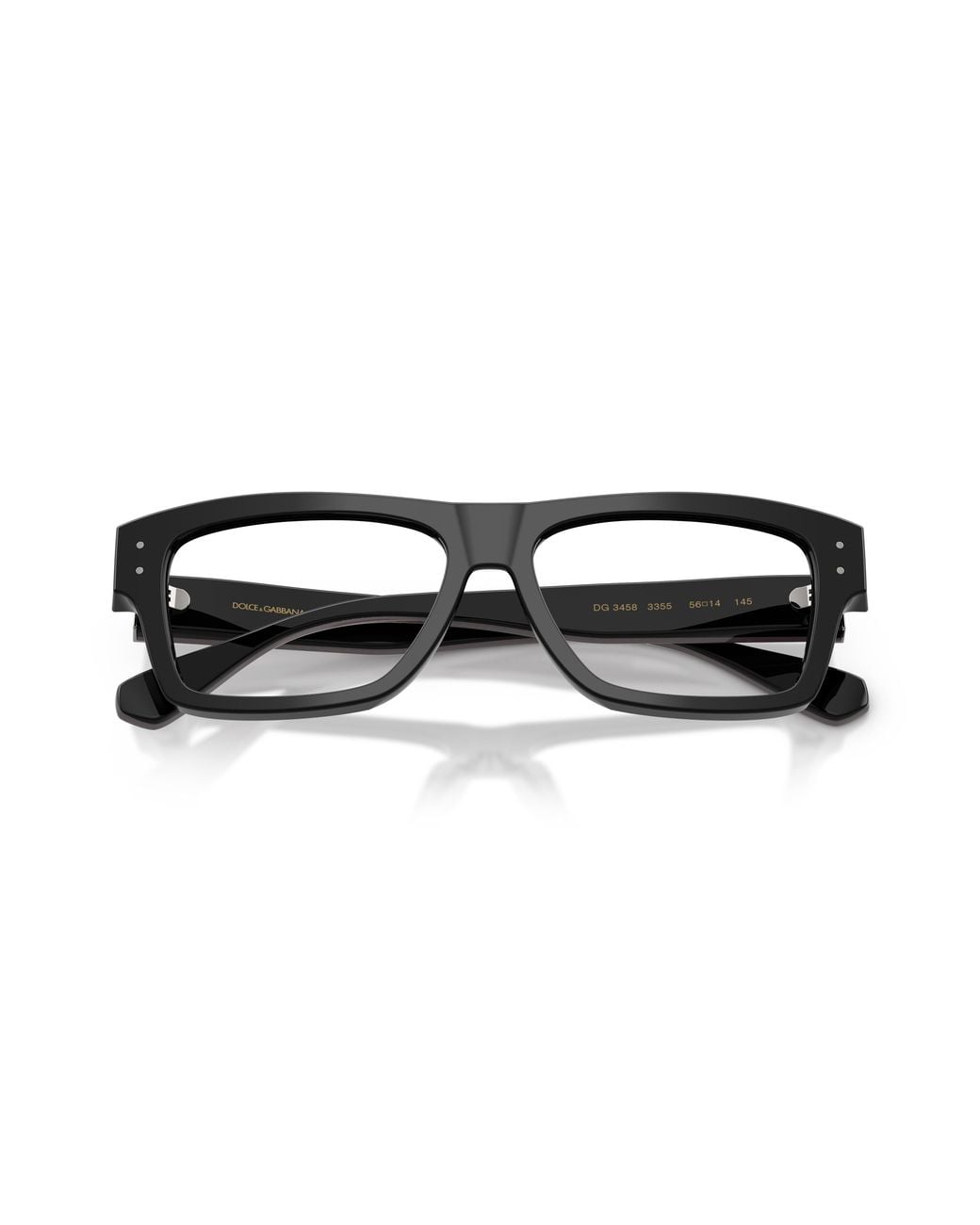 Dolce & Gabbana Black Dg3458 3355 Optical Frames Acetate Transparent Squared Normal for men
