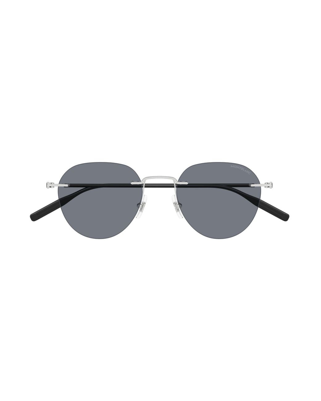 Montblanc Black Mb0428S 002 Sunglasses Metal Round for men