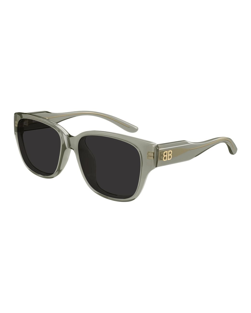Balenciaga Black Bb0512Sk 003 Occhiali Da Sole Acetato Grigio Squadrata