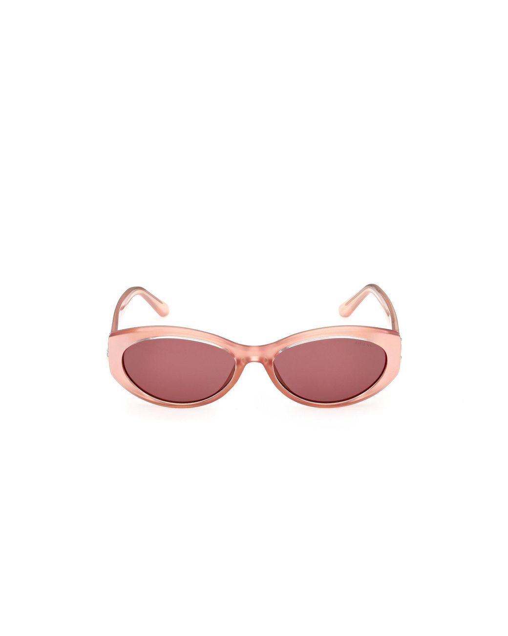 Guess Red Gu00307 74S Sunglasses Injected Bordeaux Round Normal