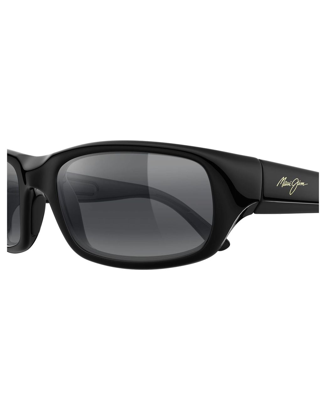 Maui Jim Black Mj0103S 001 Occhiali Da Sole Iniettato Grigio Squadrata