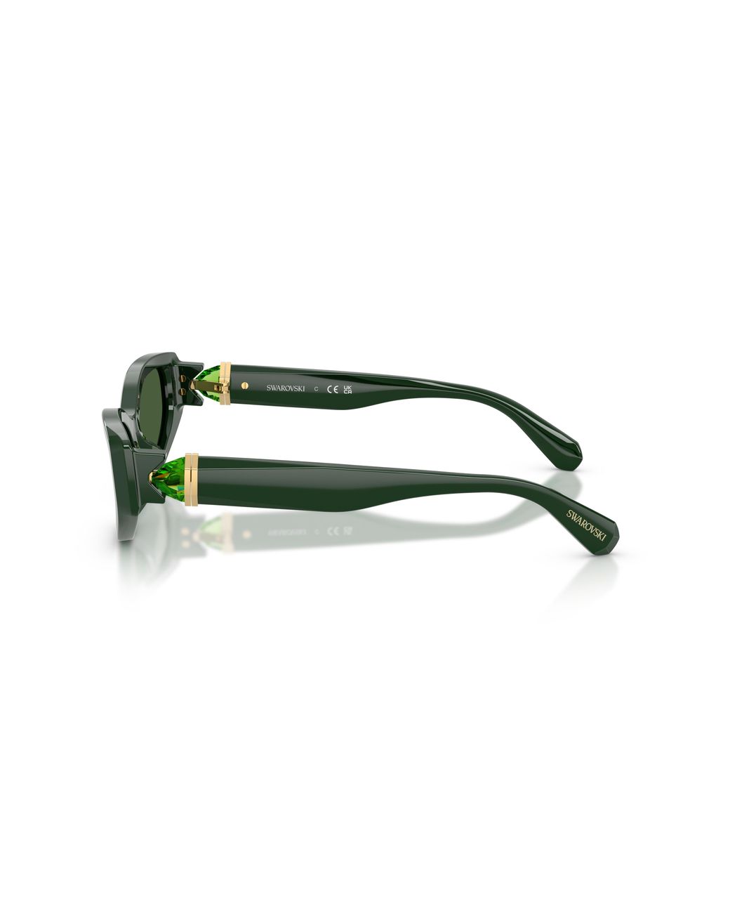 Swarovski Green Sk6045U 102671 Sunglasses Acetate Cat Eye Normal