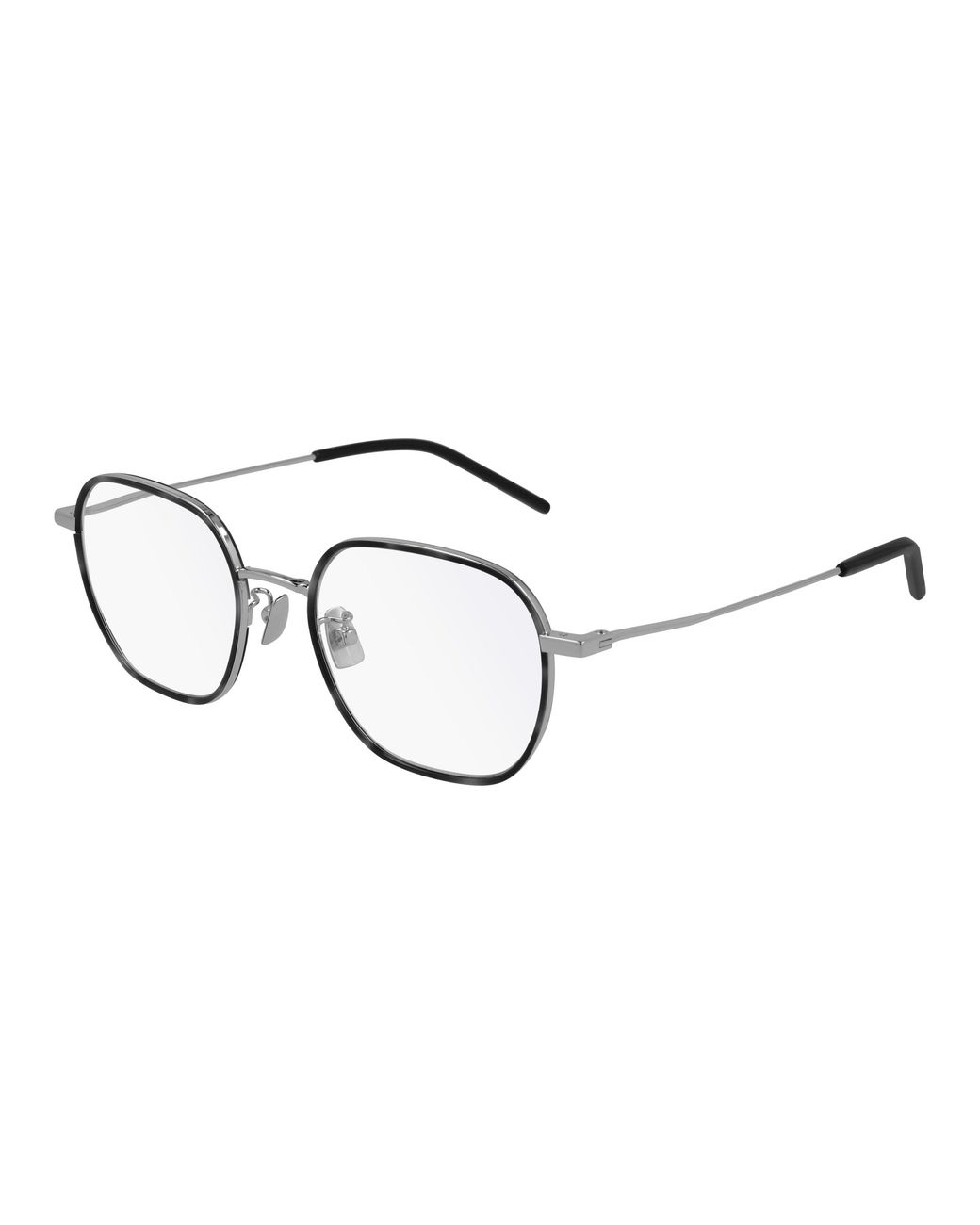 Saint Laurent Black Sl 397/F 002 Optical Frames Metal Squared