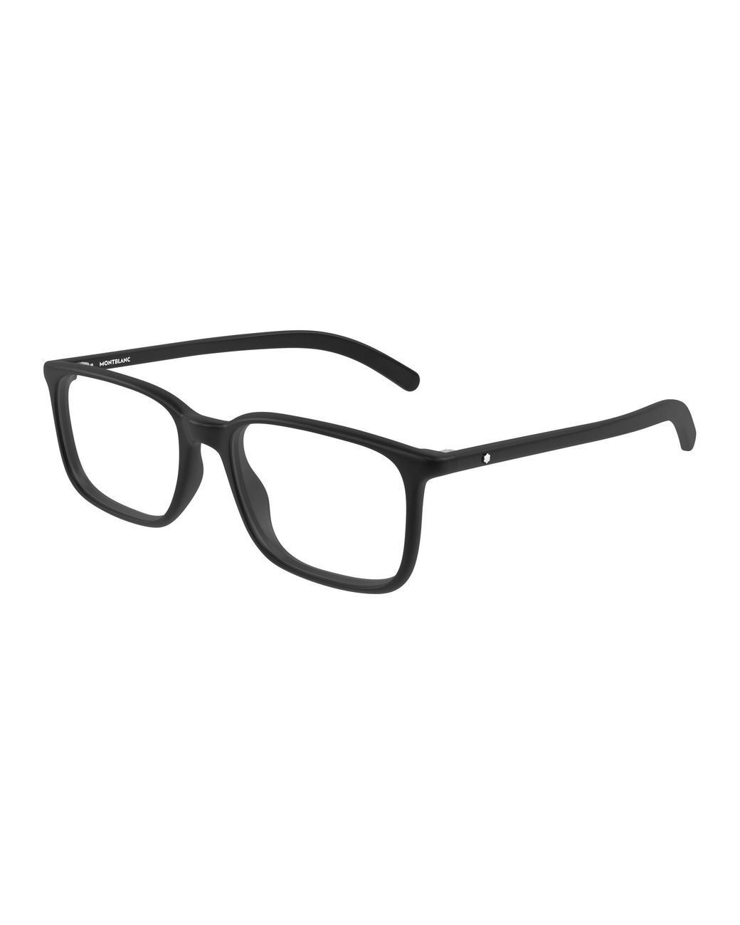 Montblanc Black Mb0328O 005 Optical Frames Acetate Transparent Squared for men