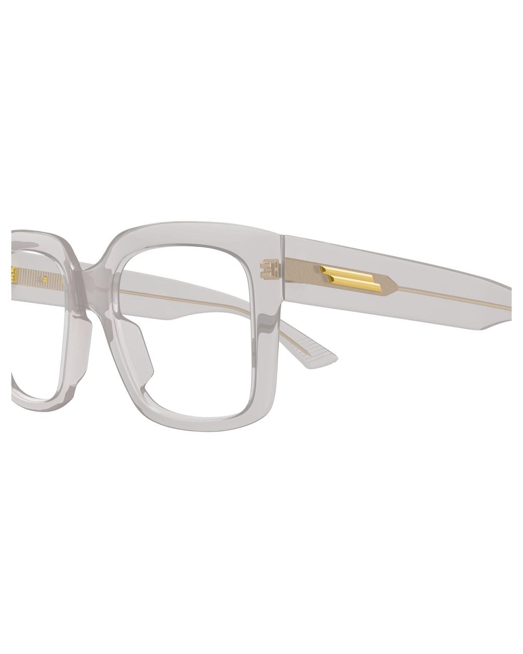 Bottega Veneta Black Bv1409O Transparent Thick Rim Frames