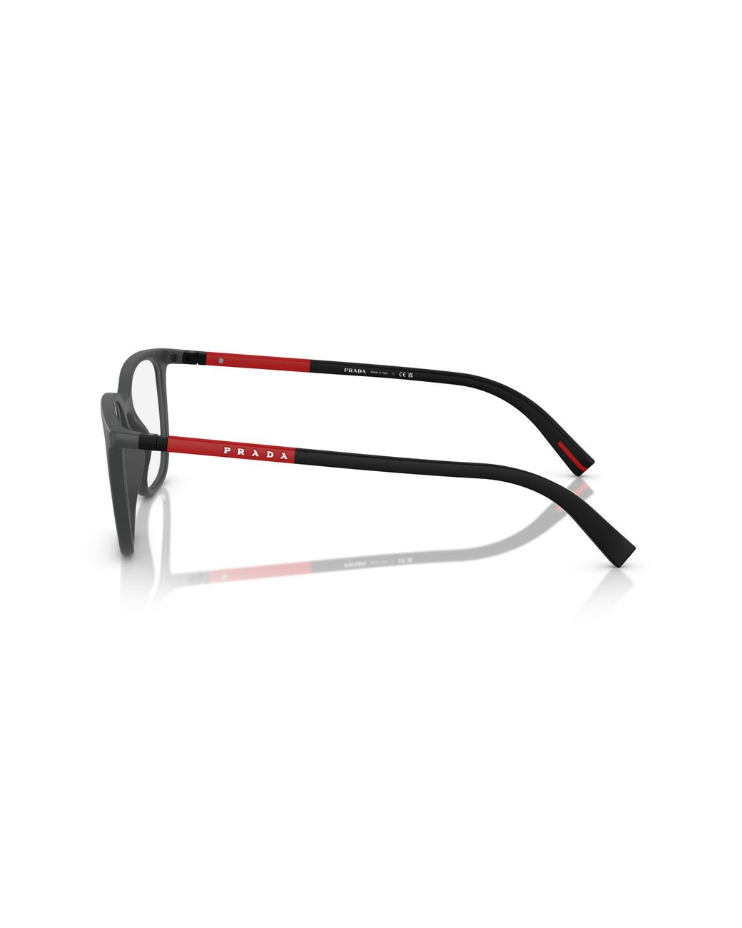 Prada Linea Rossa Black Ps 04Rv Ufk1O1 Optical Frames Injected Transparent Pillow Normal for men