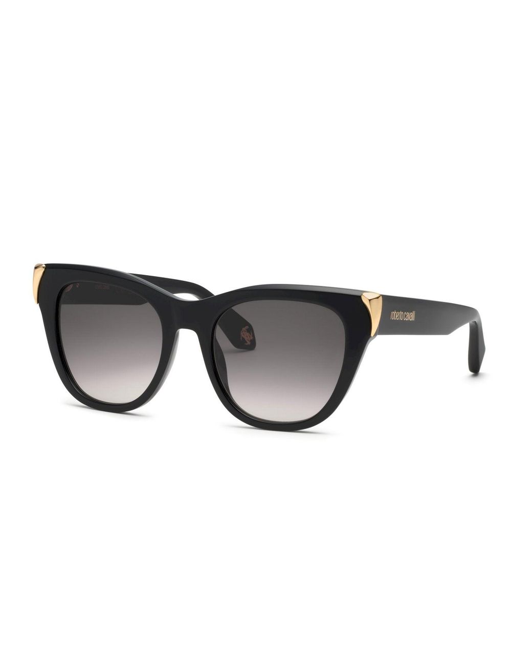 Roberto Cavalli Black Src095M 700 Sunglasses Acetate Smoke Butterfly Normal Shaded