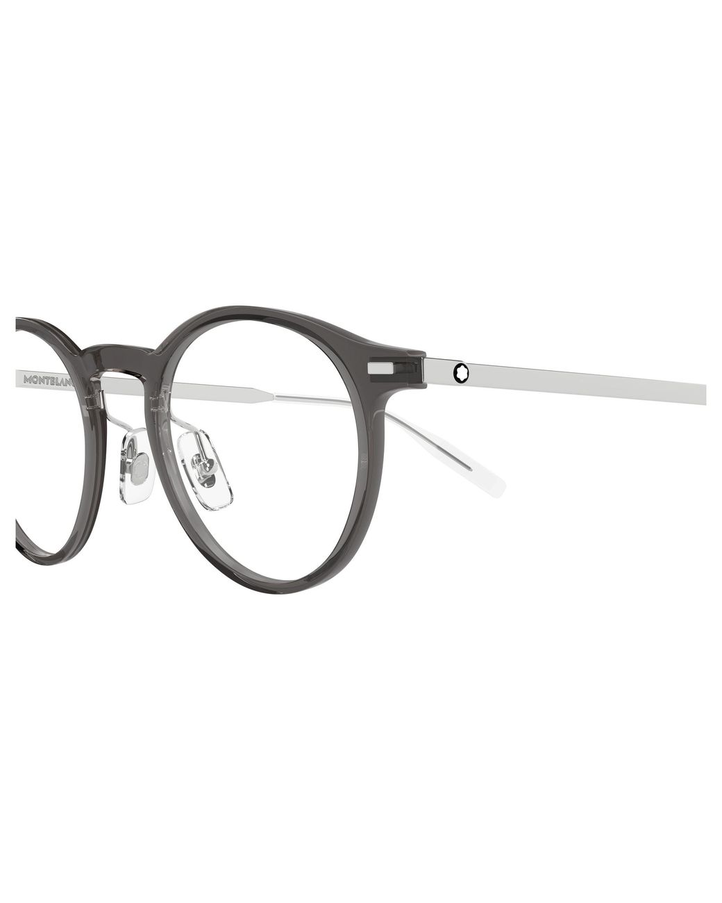 Montblanc Black Mb0426O 004 Optical Frames Injected Transparent Round for men
