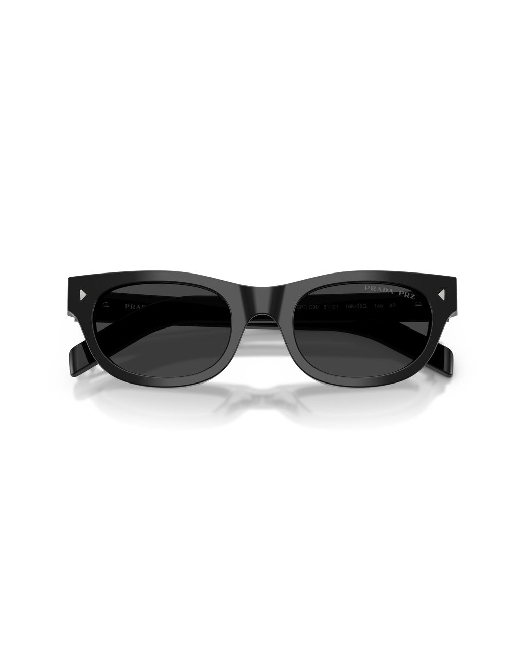 Prada Black Pr C09S 16K08G Sunglasses Acetate Cat Eye Polarized for men