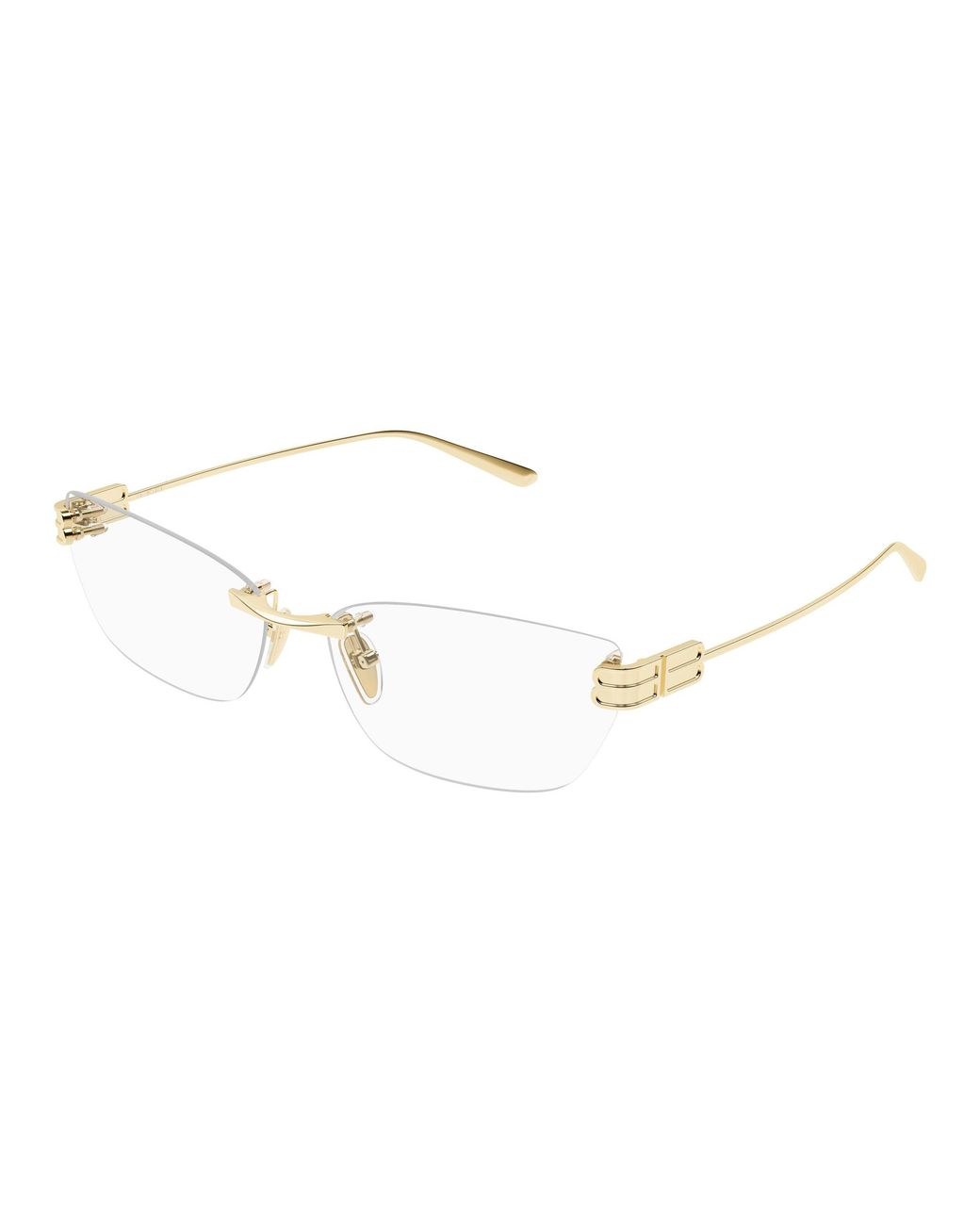 Balenciaga Black Bb0490O 004 Optical Frames Metal Transparent Squared