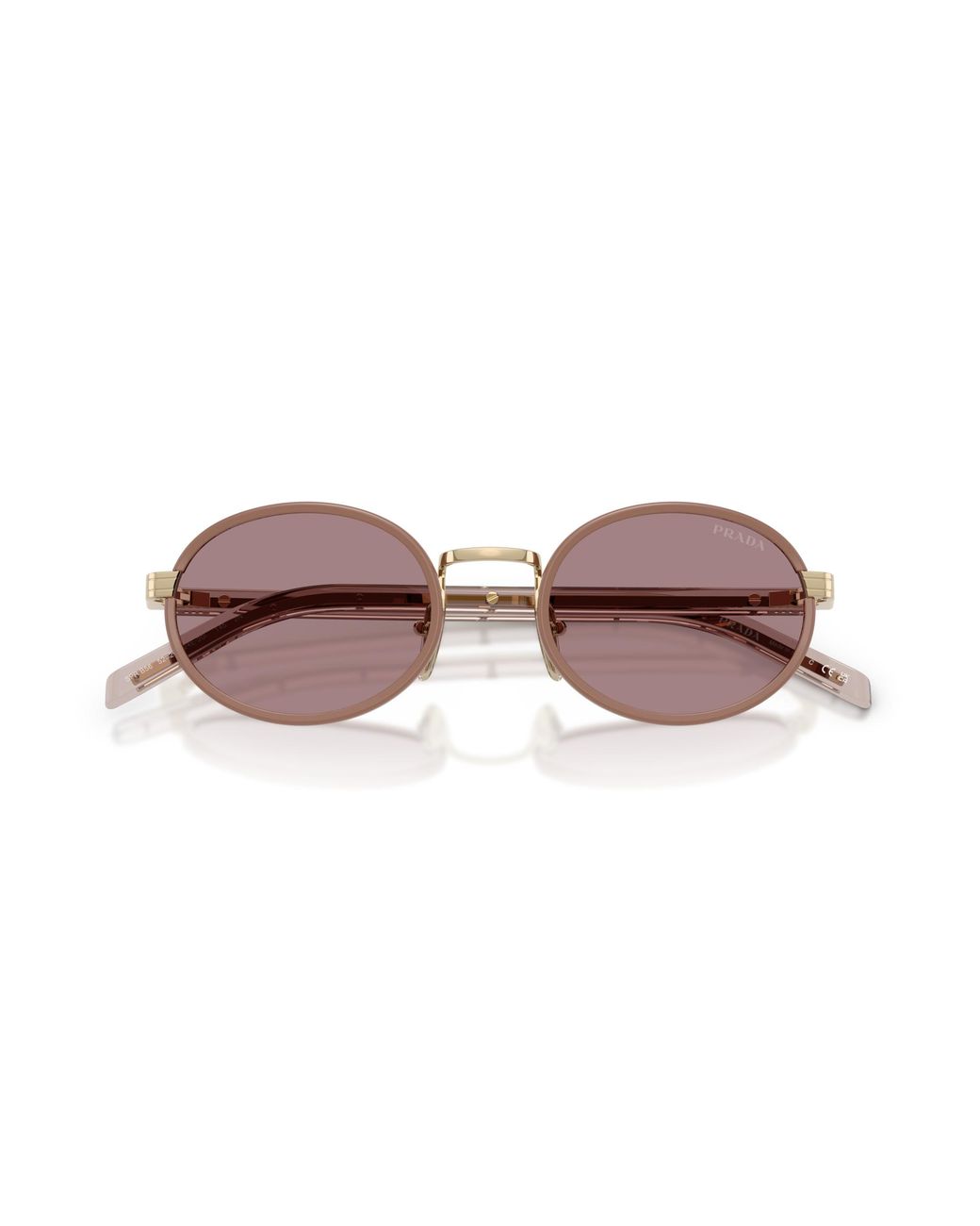 Prada Black Pr B56S 24E20I Sunglasses Steel Round Normal